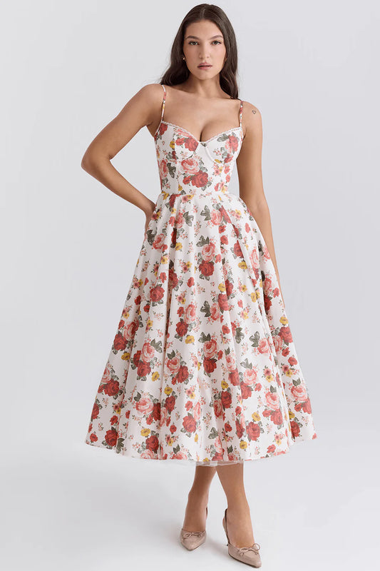 Vestido de Satén con Falda Evasé | Glamour y Elegancia Atemporal